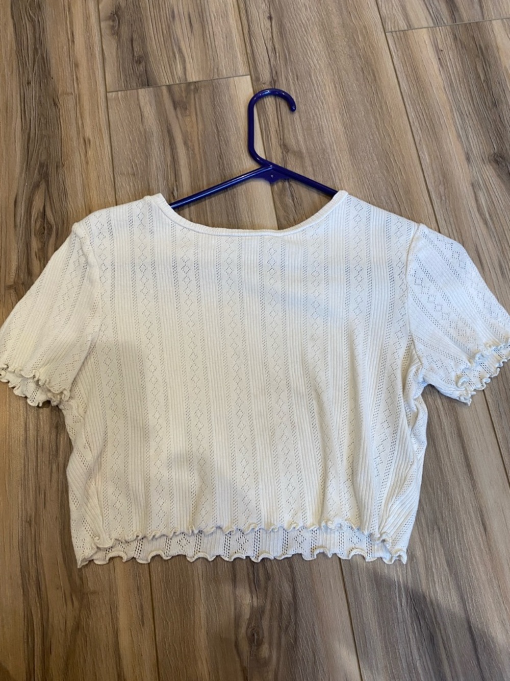Noisy May White Eyelet Crop Top